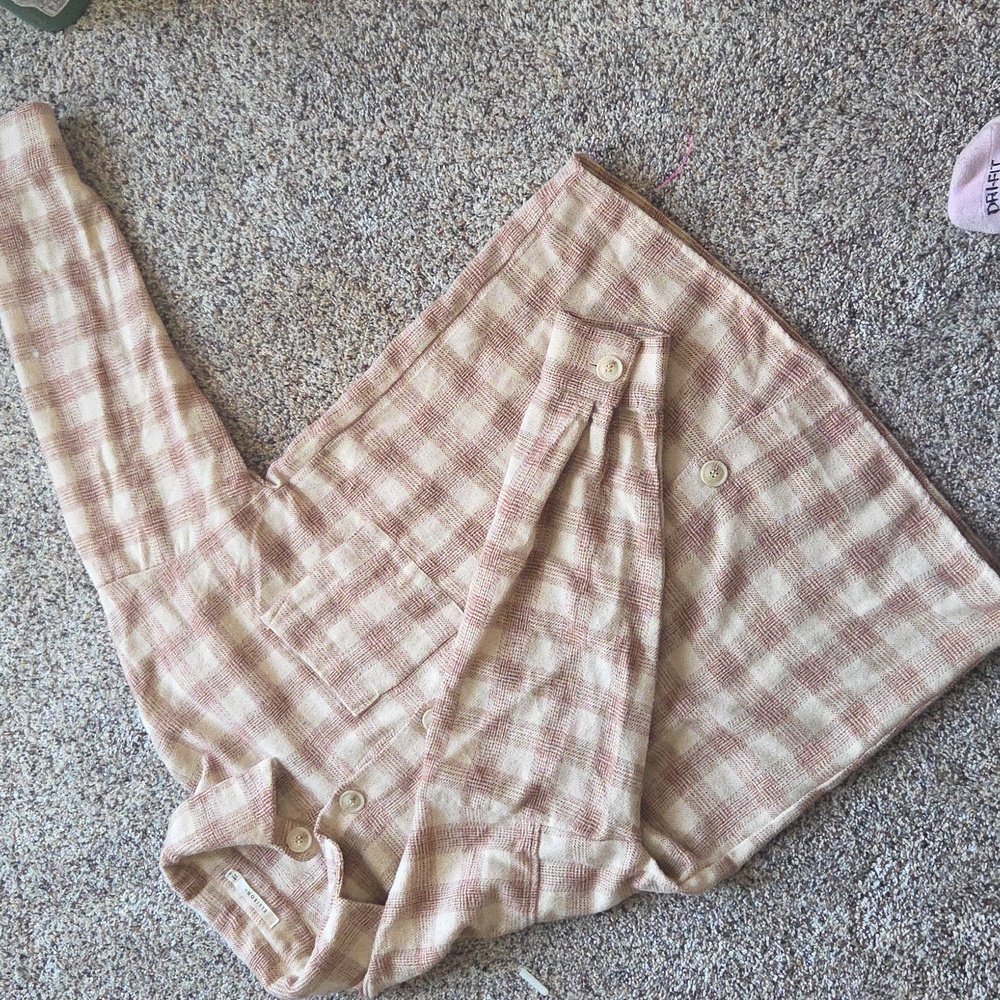 Ellison Beige and Brown Plaid Shirt